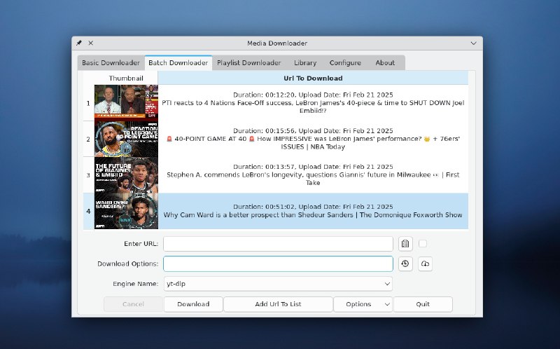  #软件 #开源 #解析 Media Downloader - 跨平台媒体下载工具▎软件平台：#Windows #macOS #Linux▎软件介绍：一个基于 Qt 开发图形界面程序，用于为命令行媒体下载工具（如 yt-dlp、gallery-dl、aria2 等）提供统一可视化前端