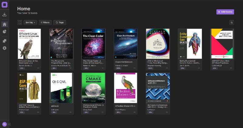 #开源 #电子书📖Librum - 一款开源的电子书阅读器📄它支持 PDF、EPUB、CBZ (漫画书)、XPS、PS 等电子书格式，内置了 7000+ 免费电子书图书馆支持中文和多平台📮投稿    📢频道    💬群聊    🔎索引