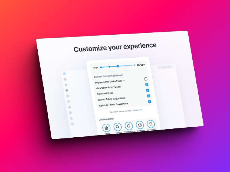 #Chrome插件分享  Minimal Theme for Twitterr / XTwitter 的最小主题（现在是 X）改进并清理了 x.com 界面删除推荐帖子和建议隐藏烦人的观看次数删除分散注意力的趋势侧边栏它还包括一个漂亮的“作家模式”... Chrome商店 | Crx下载懒人配置：